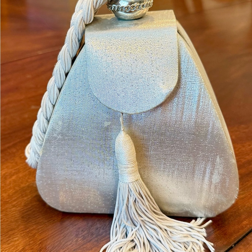 Elegant Silver Evening Bag